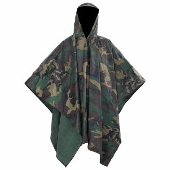 ARDEBO.de - Wasserdichter Armee-Regenponcho für Camping/Wandern Tarnung