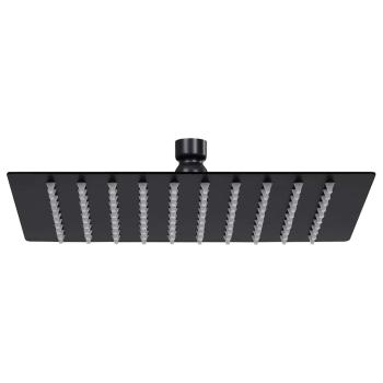 ARDEBO.de - Regenbrause Edelstahl 20x20 cm Quadrat Schwarz