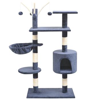ARDEBO.de - Katzen-Kratzbaum 125 cm Dunkelblau
