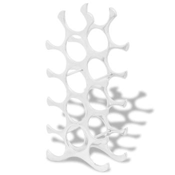 Flaschenregal für 15 Flaschen Silbern Aluminium