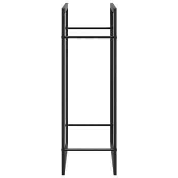 Brennholzregal Mattschwarz 80x28x86 cm Stahl