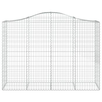 Gabione mit Hochbogen 200x50x140/160 cm Verzinktes Eisen