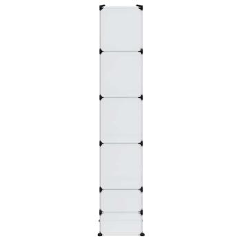 Modularer Schrank mit 18 Fächern Weiß 37x146x180,5 cm