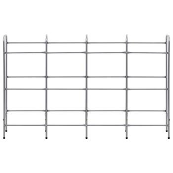 Kistenregal für 12 Kisten Silbern 190x33x116 cm Stahl