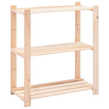 ARDEBO.de - Lagerregal mit 3 Böden 80×38×90 cm Kiefer Massivholz 150 kg