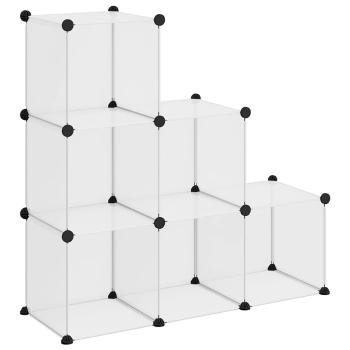 Regalsystem mit 6 Würfeln Transparent PP