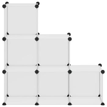 Regalsystem mit 6 Würfeln Transparent PP