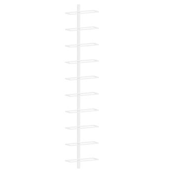 Wand-Weinregal für 10 Flaschen Weiß Metall