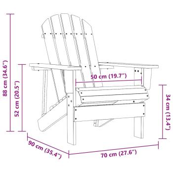 Adirondack-Gartenstuhl Massivholz Tanne Blau