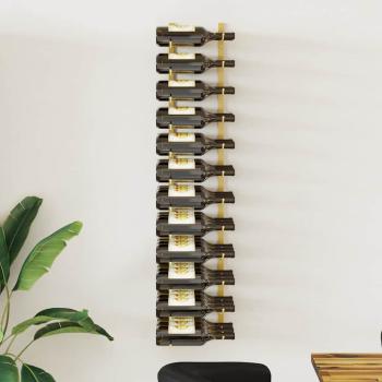 ARDEBO.de - Wand-Weinregal für 36 Flaschen Golden Eisen