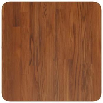 Tischplatte Quadratisch Dunkelbraun 40x40x2,5cm Eiche Behandelt