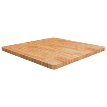 ARDEBO.de - Tischplatte Quadratisch Hellbraun 90x90x4cm Behandelte Eiche