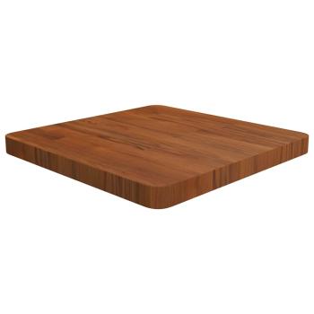 ARDEBO.de - Tischplatte Quadratisch Dunkelbraun 50x50x4cm Behandelte Eiche