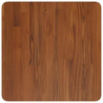 Tischplatte Quadratisch Dunkelbraun 50x50x4cm Behandelte Eiche