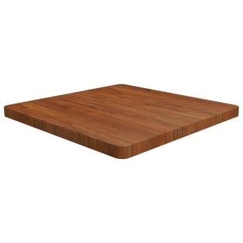 ARDEBO.de - Tischplatte Quadratisch Dunkelbraun 70x70x4cm Behandelte Eiche