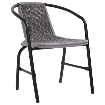 ARDEBO.de - Gartenst?hle 8 Stk. Rattan-Optik Kunststoff und Stahl 110 kg