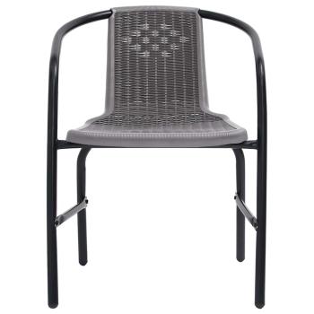 Gartenst?hle 8 Stk. Rattan-Optik Kunststoff und Stahl 110 kg