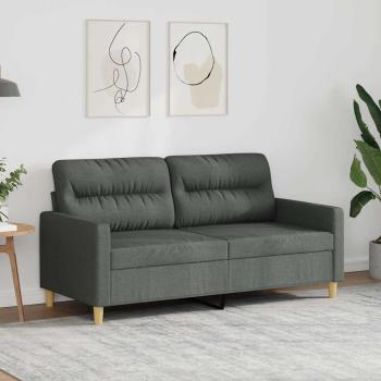ARDEBO.de - 2-Sitzer-Sofa Dunkelgrau 140 cm Stoff