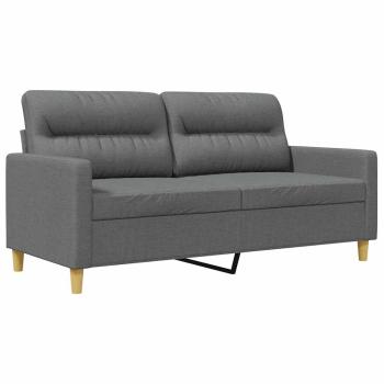 2-Sitzer-Sofa Dunkelgrau 140 cm Stoff