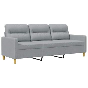 3-Sitzer-Sofa Hellgrau 180 cm Stoff