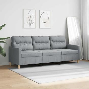 3-Sitzer-Sofa Hellgrau 180 cm Stoff