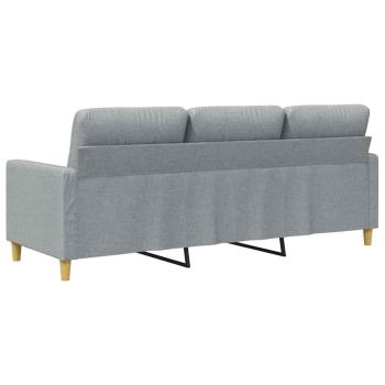 3-Sitzer-Sofa Hellgrau 180 cm Stoff
