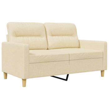 2-Sitzer-Sofa Creme 120 cm Stoff
