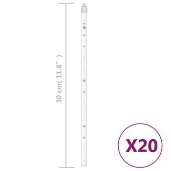 LED Meteor-Lichter 20 Stk. 30 cm Mehrfarbig 480 LEDs
