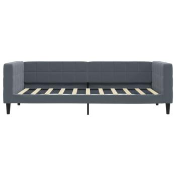Tagesbett Ausziehbar mit Schubladen Dunkelgrau 90x190 cm Samt