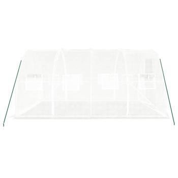 Gewächshaus mit Stahlrahmen Weiß 12 m² 4x3x2 m