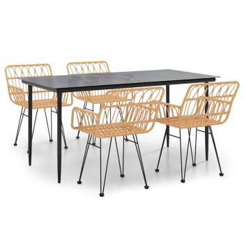5-tlg. Garten-Essgruppe Poly Rattan