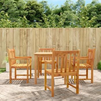 ARDEBO.de - Gartenstühle 4 Stk. Natur Massives Akazienholz Stapelbar