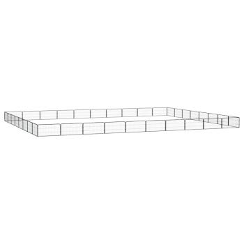 ARDEBO.de - 36-tlg. Hundelaufstall Schwarz 100x50cm Stahl Pulverbeschichtet