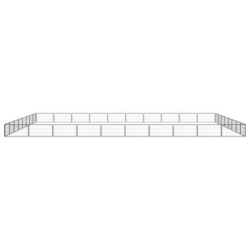 36-tlg. Hundelaufstall Schwarz 100x50cm Stahl Pulverbeschichtet