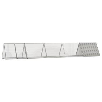 ARDEBO.de - Kaninchenkäfig Grau 504,5x80,5x71 cm Verzinkter Stahl