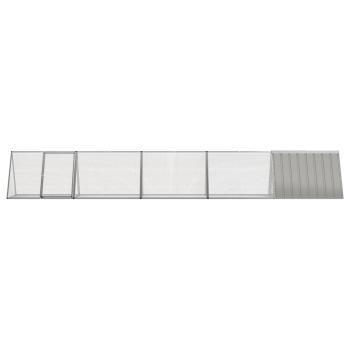 Kaninchenkäfig Grau 504,5x80,5x71 cm Verzinkter Stahl