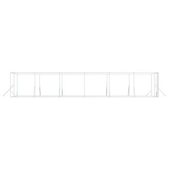 Outdoor-Hundezwinger Silbern 4x12x2 m Verzinkter Stahl