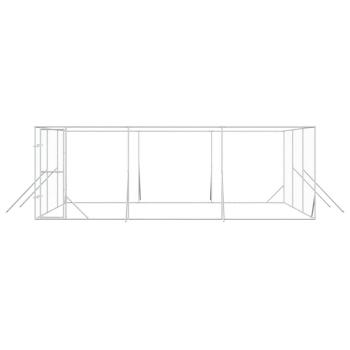 Outdoor-Hundezwinger Silbern 6x6x2 m Verzinkter Stahl