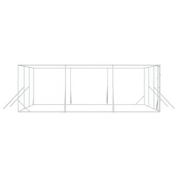 Outdoor-Hundezwinger Silbern 6x6x2 m Verzinkter Stahl