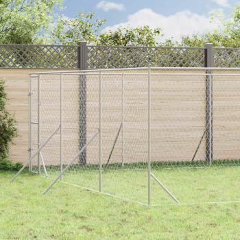 ARDEBO.de - Outdoor-Hundezwinger Silbern 6x14x2 m Verzinkter Stahl