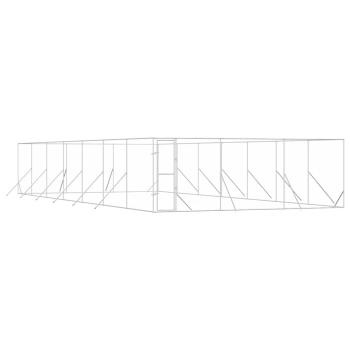 Outdoor-Hundezwinger Silbern 6x14x2 m Verzinkter Stahl