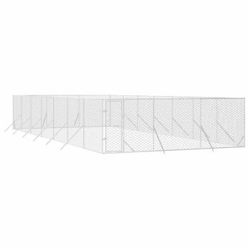 Outdoor-Hundezwinger Silbern 6x14x2 m Verzinkter Stahl