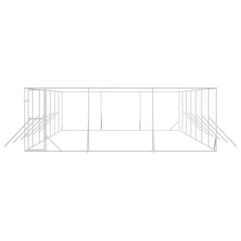 Outdoor-Hundezwinger Silbern 6x14x2 m Verzinkter Stahl