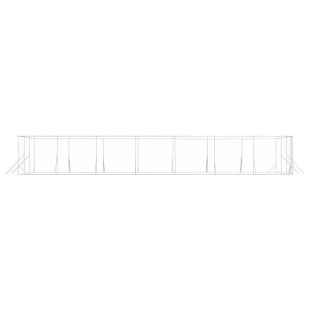Outdoor-Hundezwinger Silbern 6x14x2 m Verzinkter Stahl