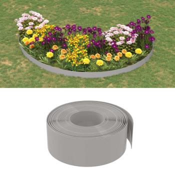 ARDEBO.de - Rasenkanten 2 Stk. Grau 10 m 20 cm Polyethylen