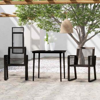 ARDEBO.de - 3-tlg. Garten-Essgruppe Schwarz