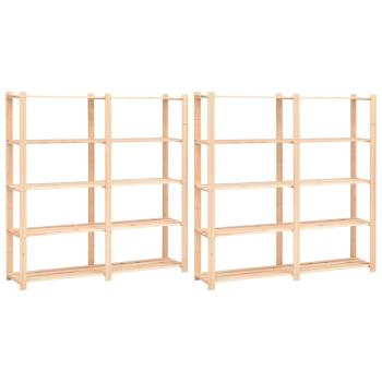 ARDEBO.de - Lagerregale 5 Böden 2 Stk. 170x38x170cm Massivholz Kiefer 500kg