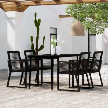 ARDEBO.de - 5-tlg. Garten-Essgruppe Schwarz
