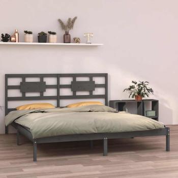 ARDEBO.de - Massivholzbett Grau 200x200 cm