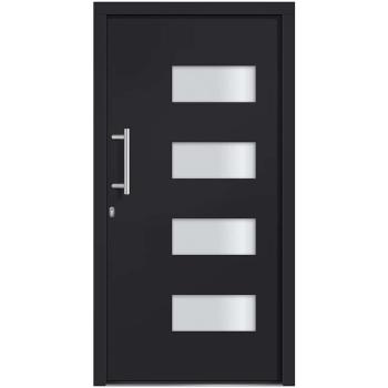 Haustür Aluminium und PVC Anthrazit 110x210 cm